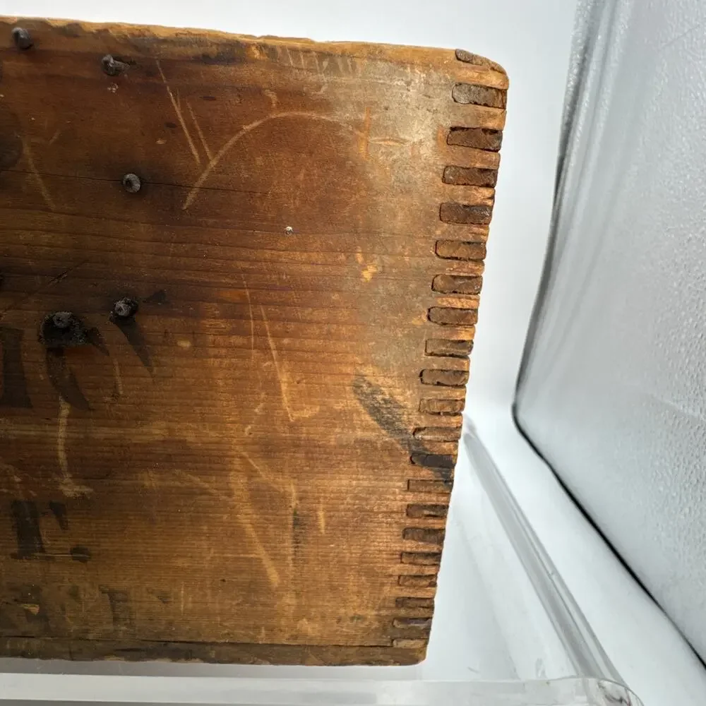 ANTIQUE FLINT’S STAR MILLS COFFEE & SPICE JG FLINT MILWAUKEE WI Wood Box